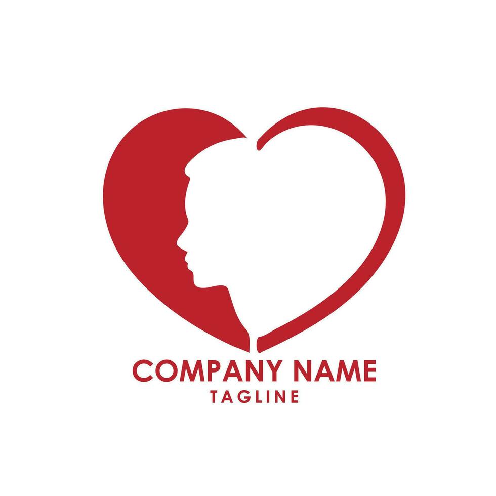 amore logo design vettore