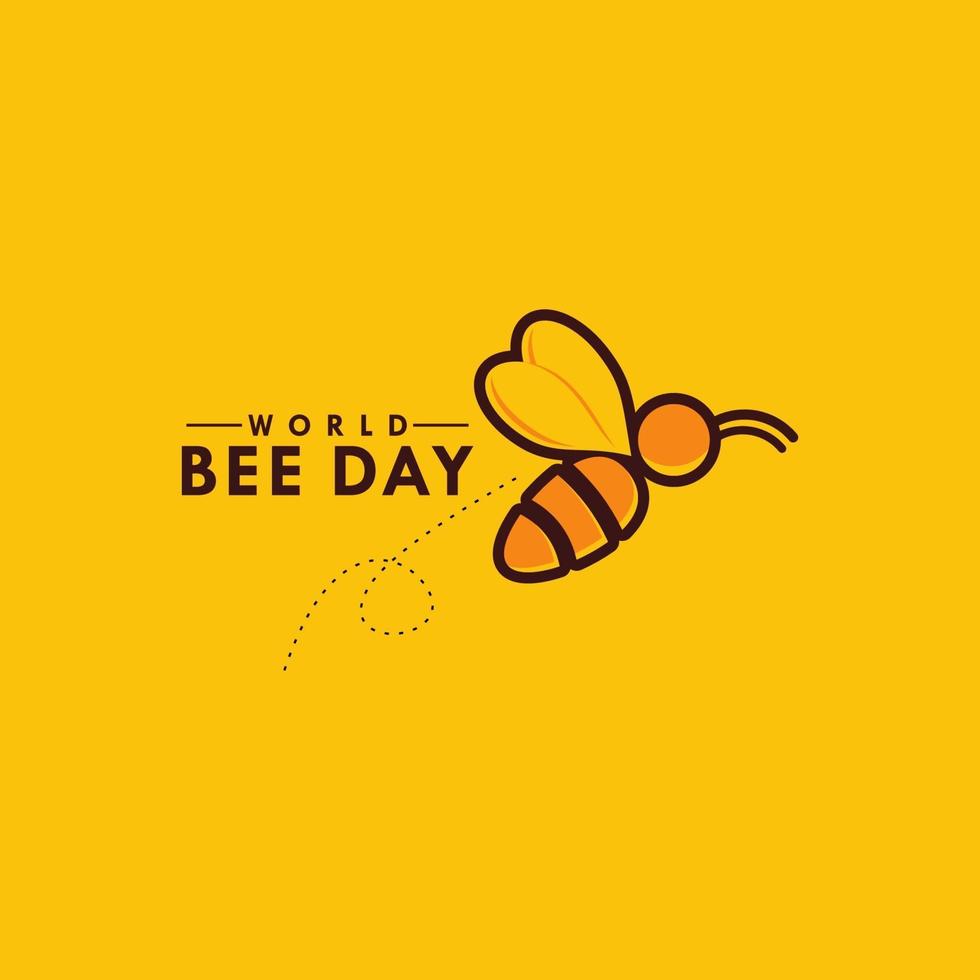 festeggiare il design di auguri per la giornata mondiale delle api vettore