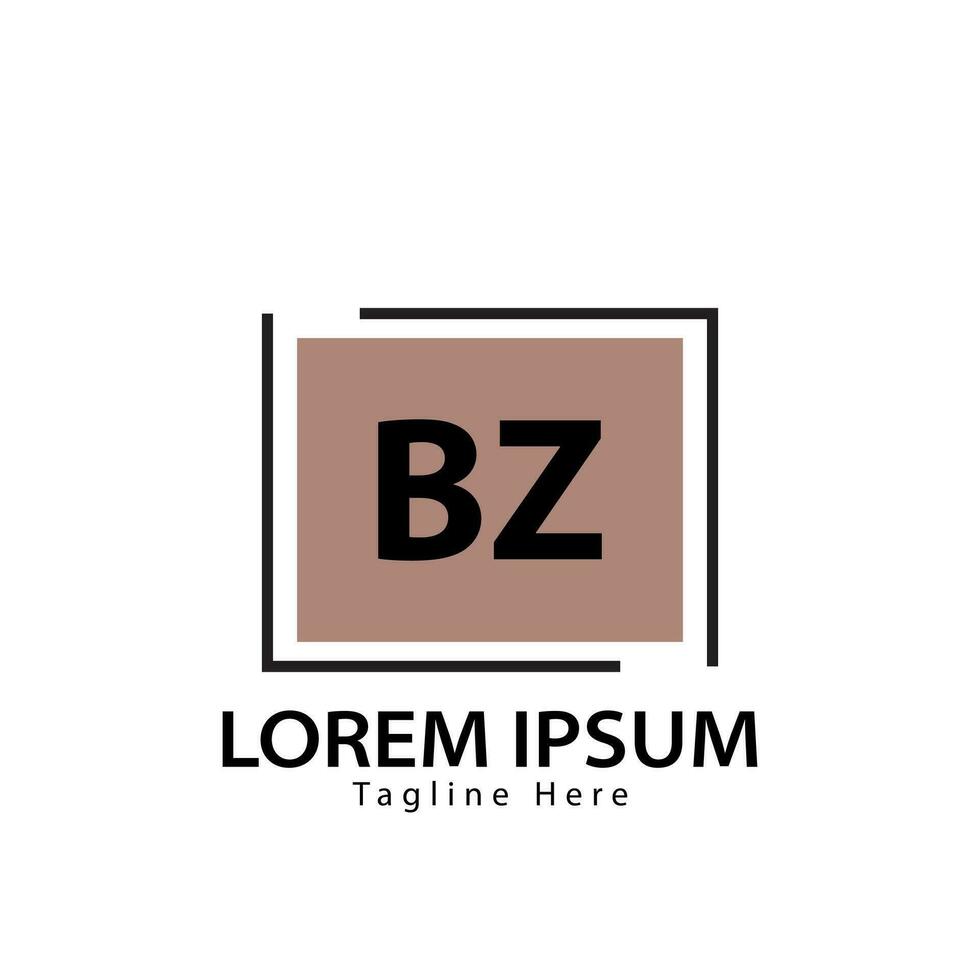 lettera bz logo. B z. bz logo design vettore illustrazione per creativo azienda, attività commerciale, industria