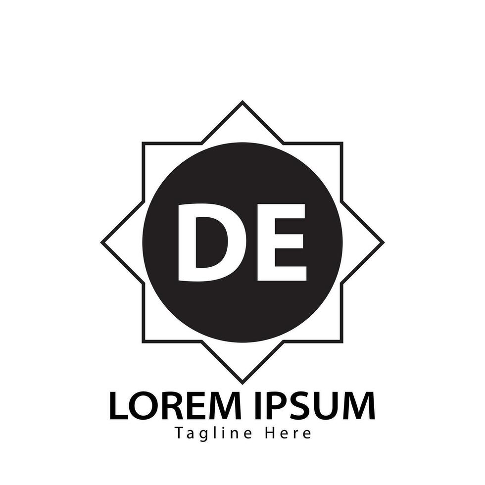 lettera de logo. d e. de logo design vettore illustrazione per creativo azienda, attività commerciale, industria. professionista vettore