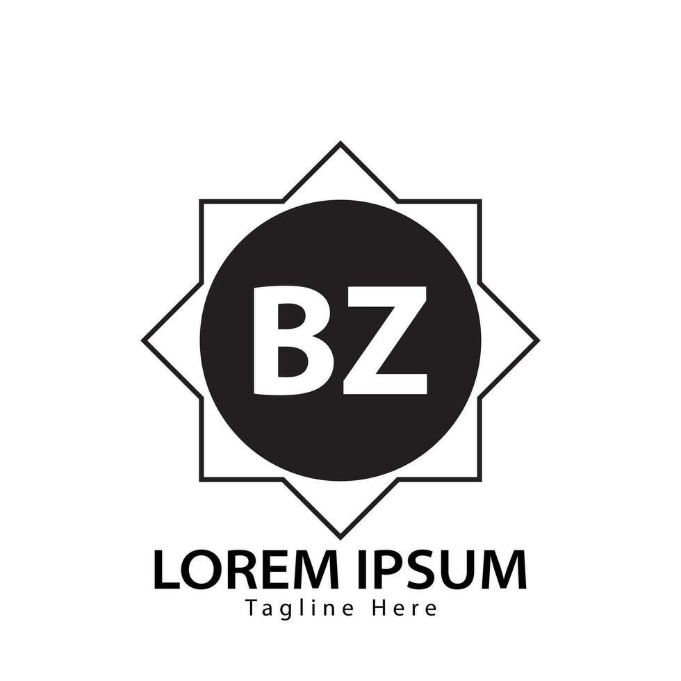 lettera bz logo. B z. bz logo design vettore illustrazione per creativo azienda, attività commerciale, industria