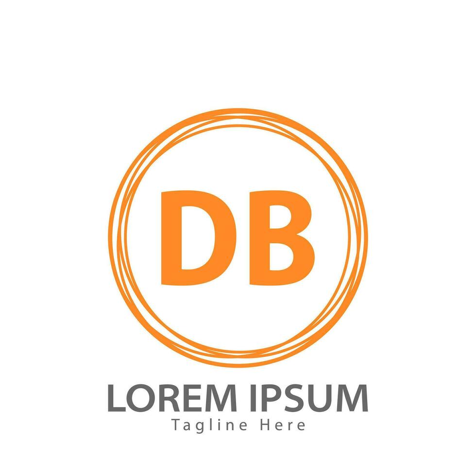 lettera db logo. d b. db logo design vettore illustrazione per creativo azienda, attività commerciale, industria. professionista vettore