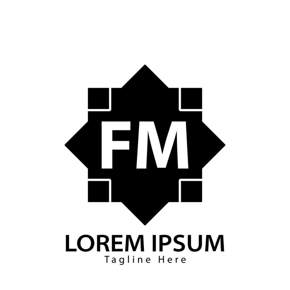 lettera fm logo. f m. fm logo design vettore illustrazione per creativo azienda, attività commerciale, industria. professionista vettore