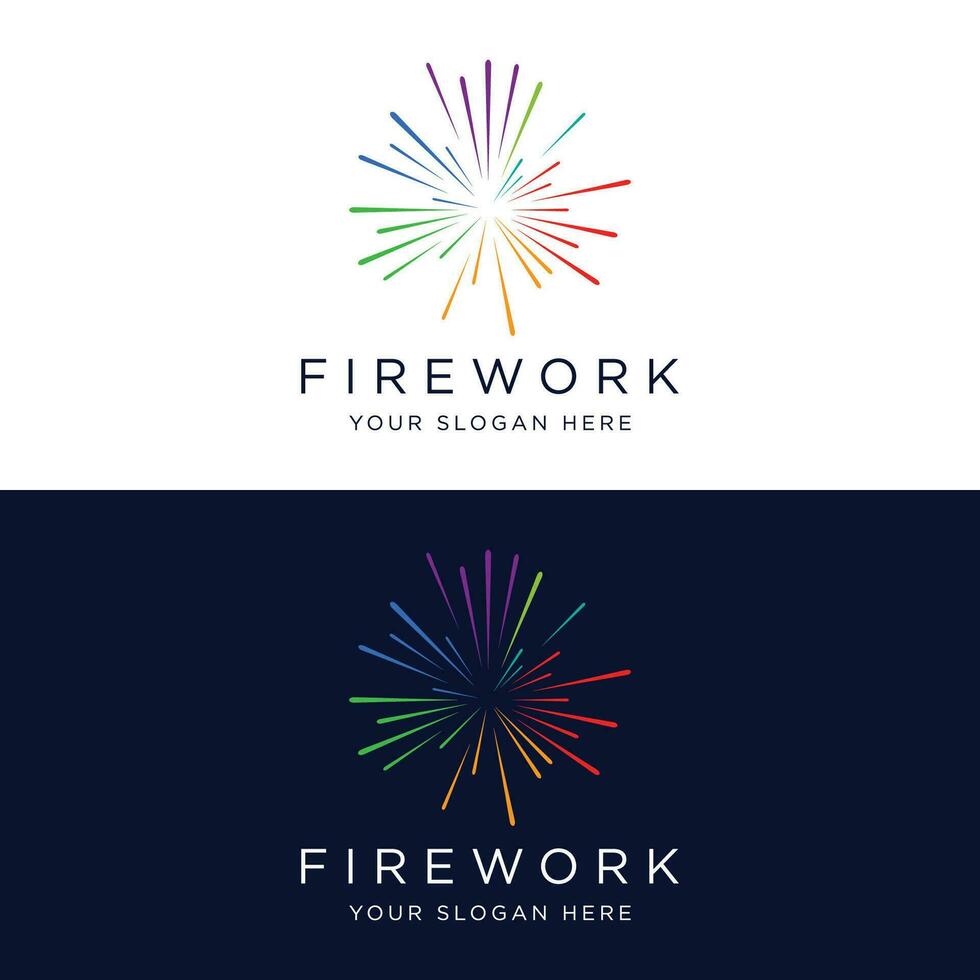 creativo colorato spruzzo logo modello design nel moderno stile. logo genere per attività commerciale, marca, celebrazione, fuochi d'artificio, stella. vettore