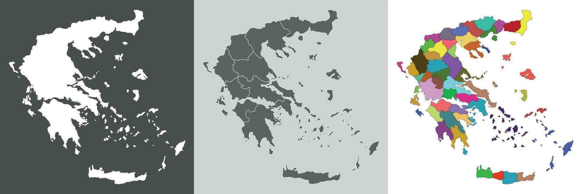 Grecia carta geografica. carta geografica di Grecia nel impostato vettore