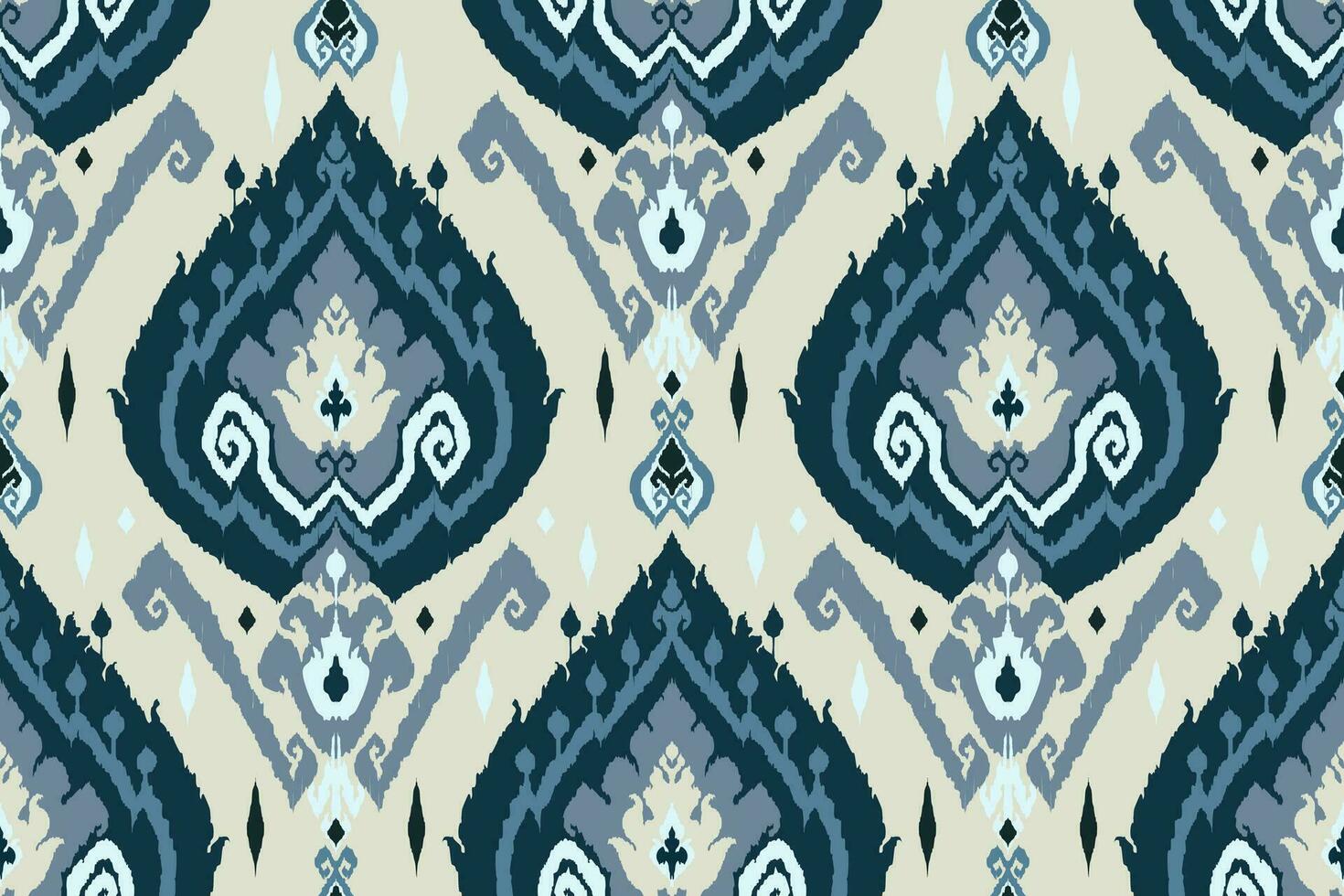 ikat tribale indiano senza soluzione di continuità modello. etnico azteco tessuto tappeto mandala ornamento nativo boho gallone tessile.geometrico africano americano orientale tradizionale vettore illustrazioni. ricamo stile.