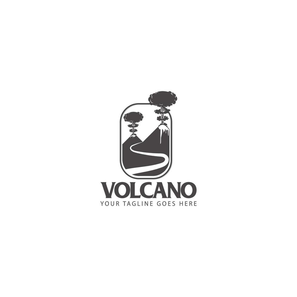 vulcano logo vettore