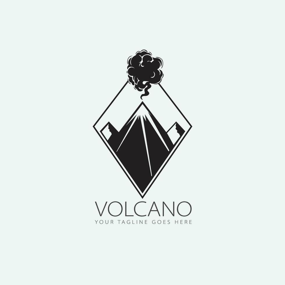 vulcano logo vettore