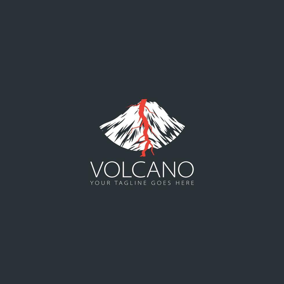 vulcano logo vettore