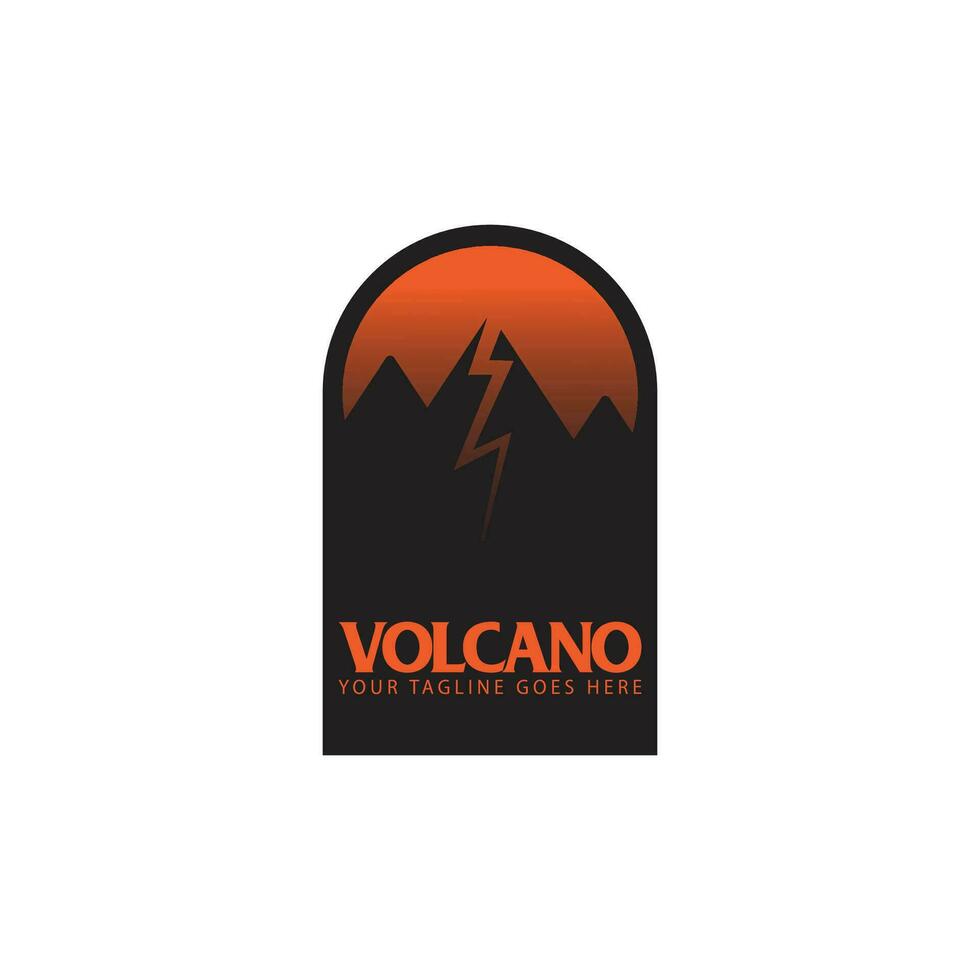 vulcano logo vettore