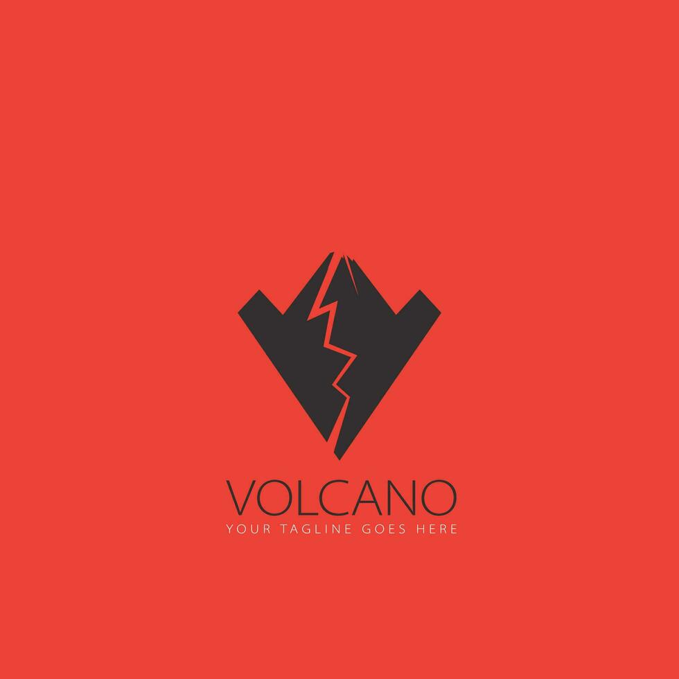 vulcano logo vettore