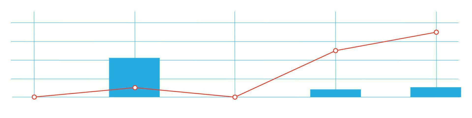 grafico reddito con blu colore su bianca sfondo vettore