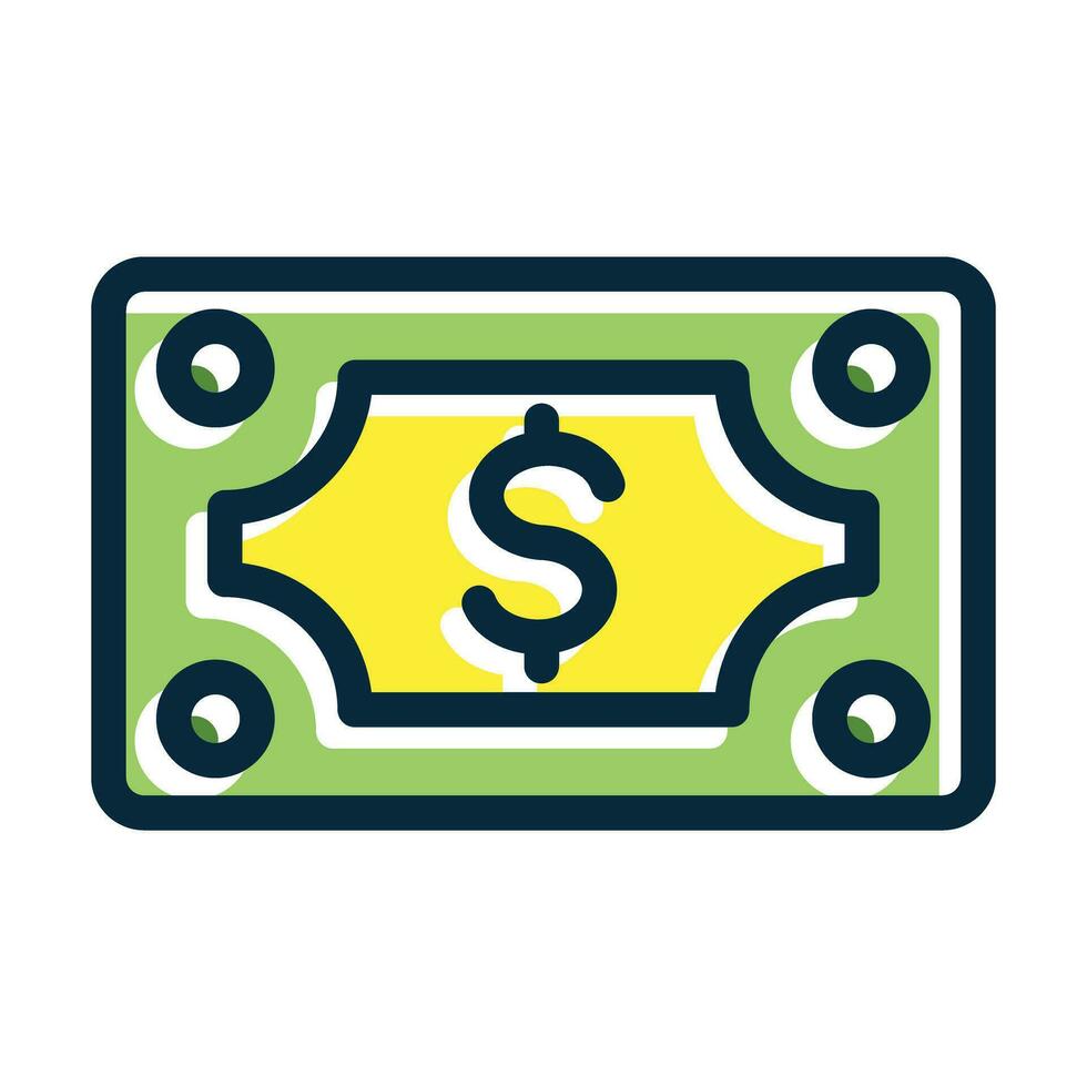 i soldi vettore di spessore linea pieno buio colori icone per personale e commerciale uso.