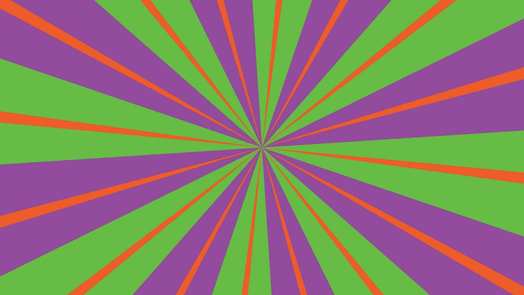 astratto verde e viola sunburst modello sfondo per moderno grafico design elemento. splendente raggio cartone animato con colorato per sito web bandiera sfondo e manifesto carta decorazione vettore