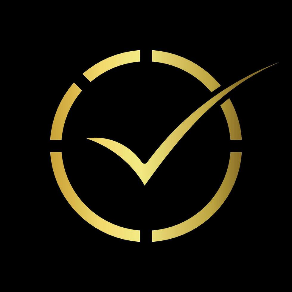 d'oro dai un'occhiata marchio icona cerchio oro certificazione foca vettore