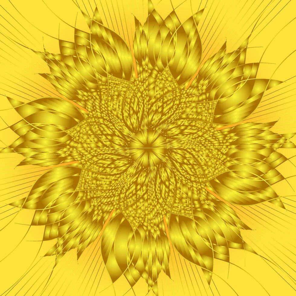 astratto frattale sfondo un' generato dal computer 2d illustrazione giallo vettore