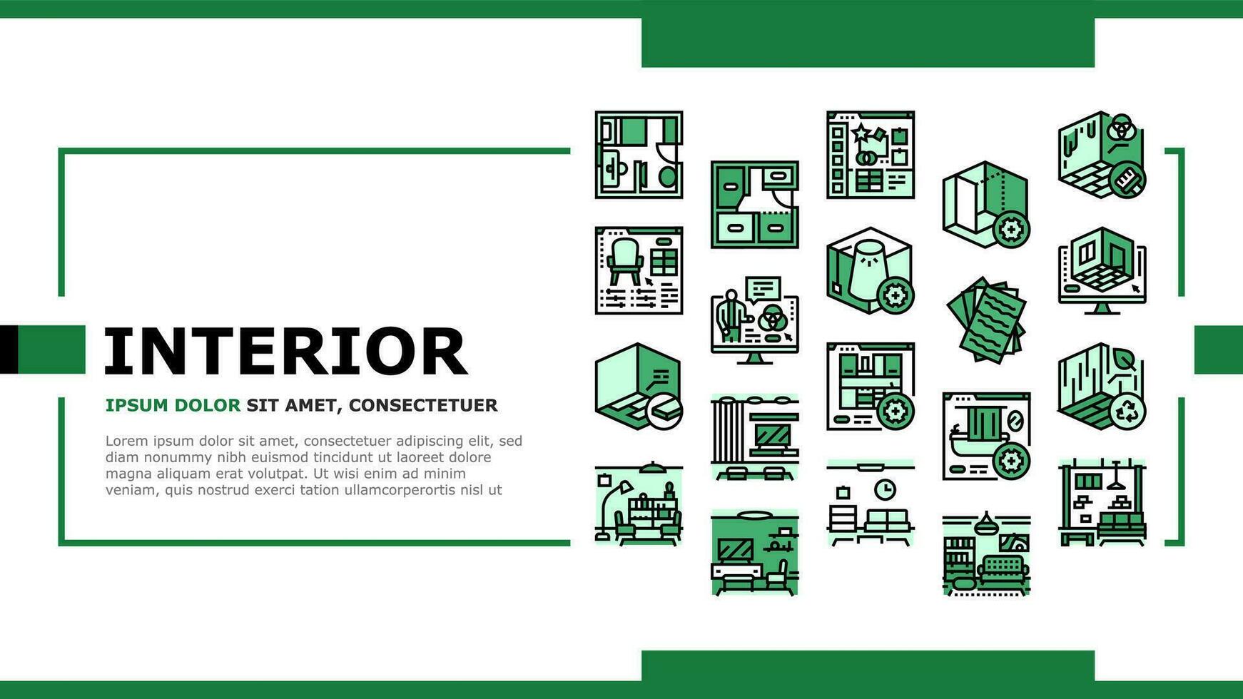 interno progettista ufficio atterraggio intestazione vettore