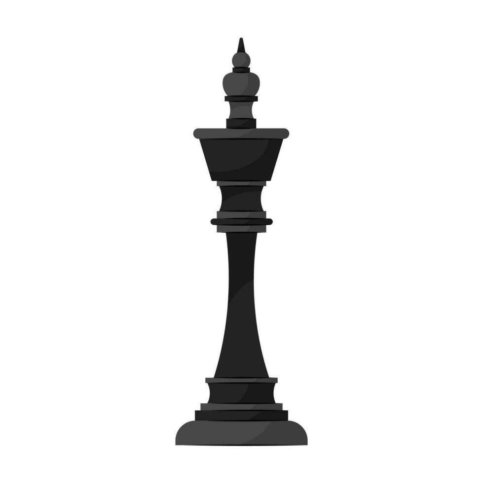 vettore illustrazione di un' re scacchi pezzo nel un' piatto stile su un' bianca sfondo.