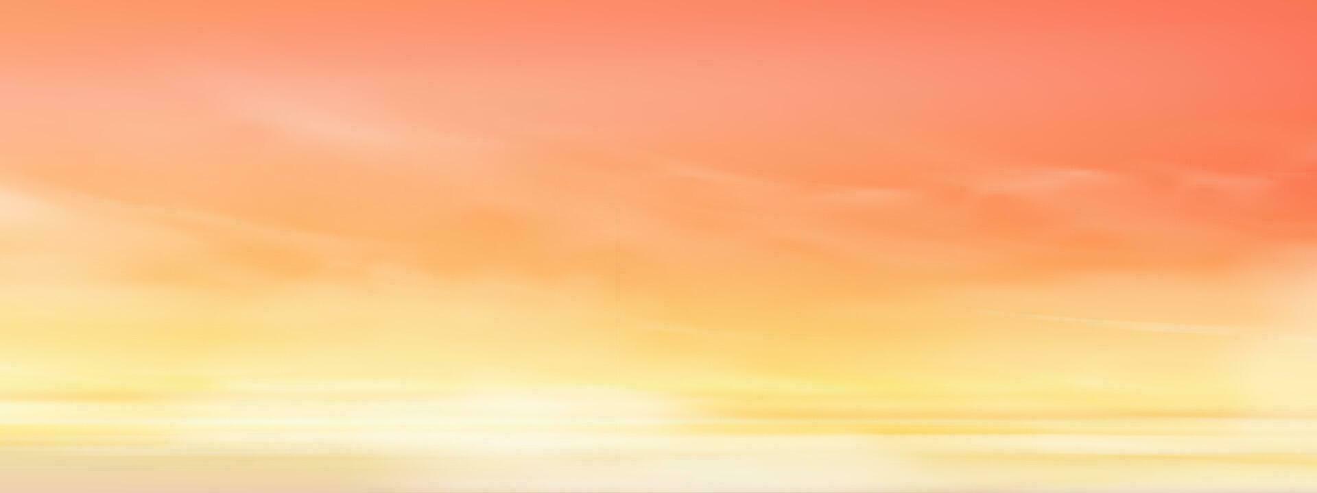 tramonto cielo sfondo, alba arancia nuvola, giallo, rosa cielo nel mattina estate, vettore soleggiato autunno, natura paesaggio campo nel sera.inverno luce del sole, cartone animato illustrazione orizzonte primavera sole giù di mare