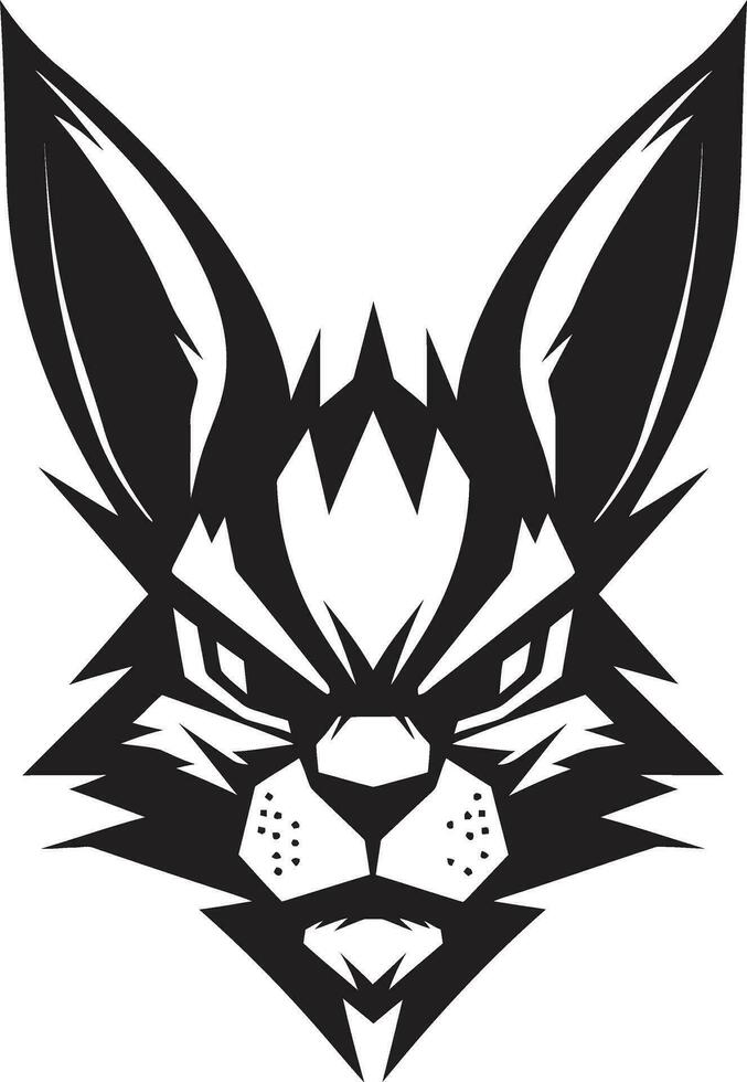 Vintage ▾ nero coniglietto icona coniglio silhouette marchio di eccellenza vettore