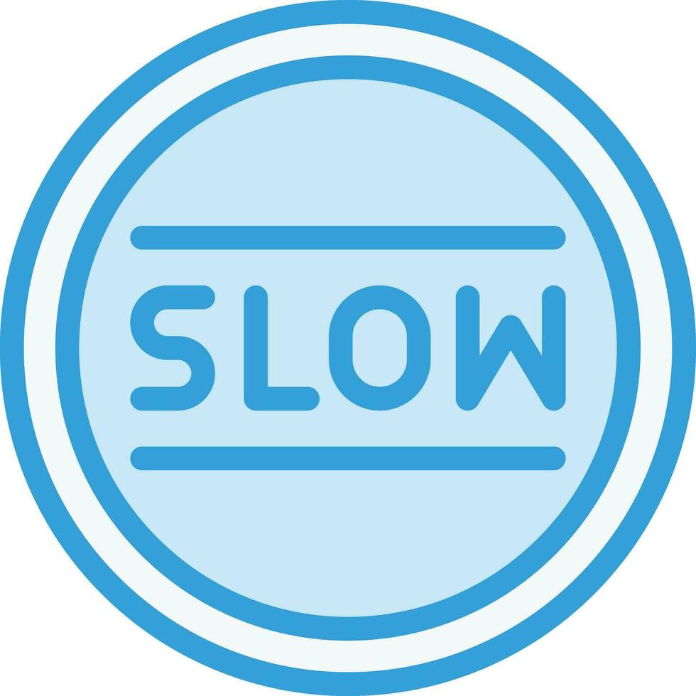 illustrazione del design dell'icona vettore lento
