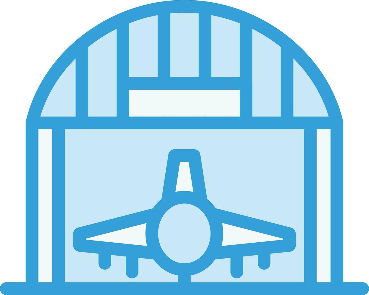 illustrazione del design dell'icona di vettore dell'hangar