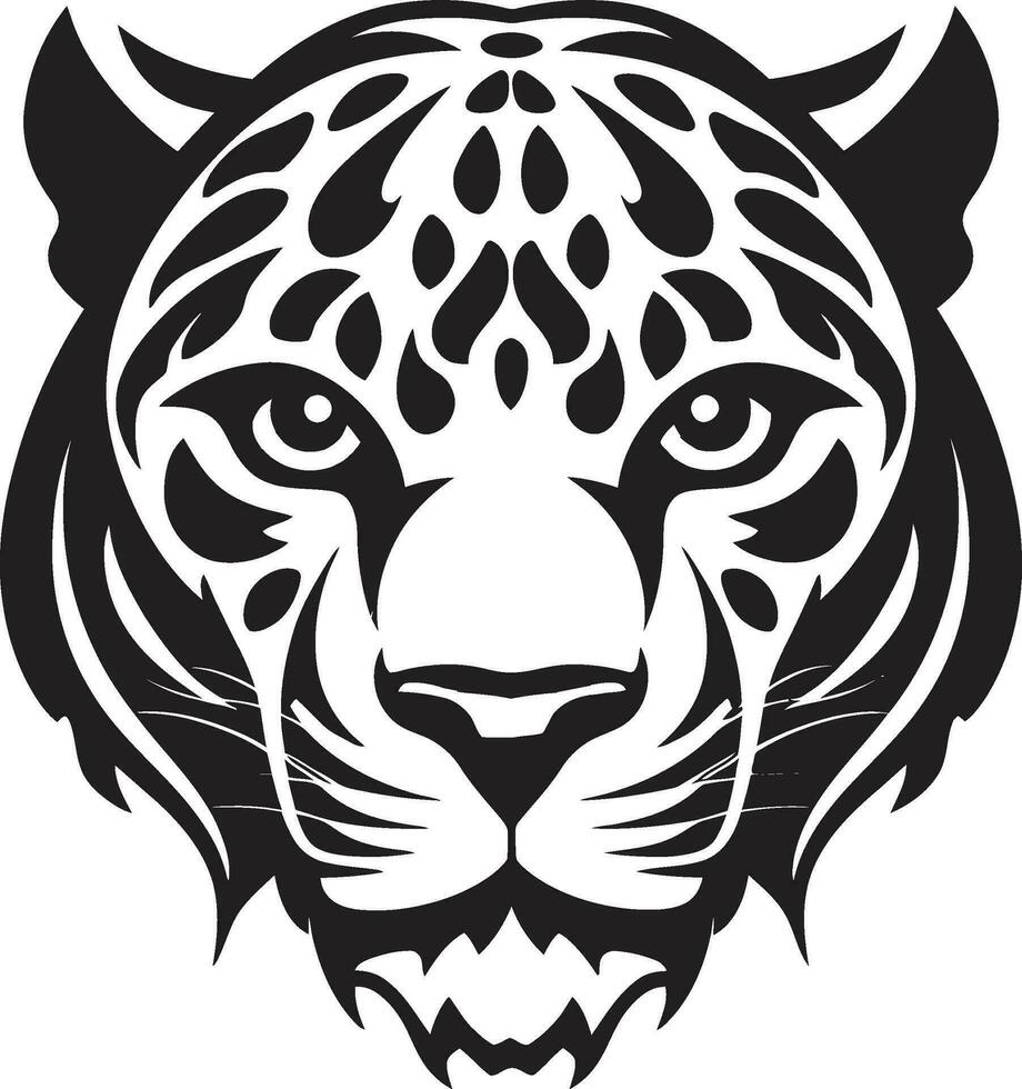 furtivo eleganza nero vettore leopardo emblema su il caccia nero leopardo logo design