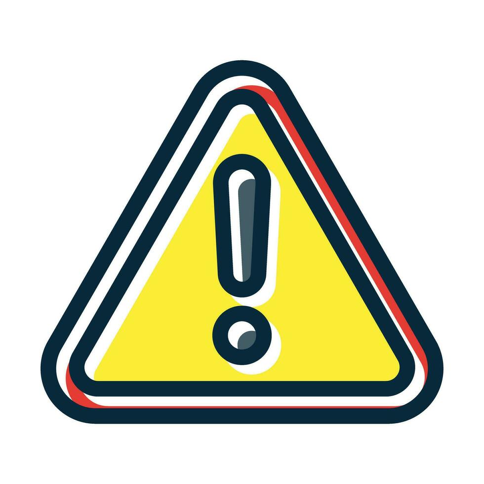 avvertimento cartello vettore di spessore linea pieno buio colori icone per personale e commerciale uso.