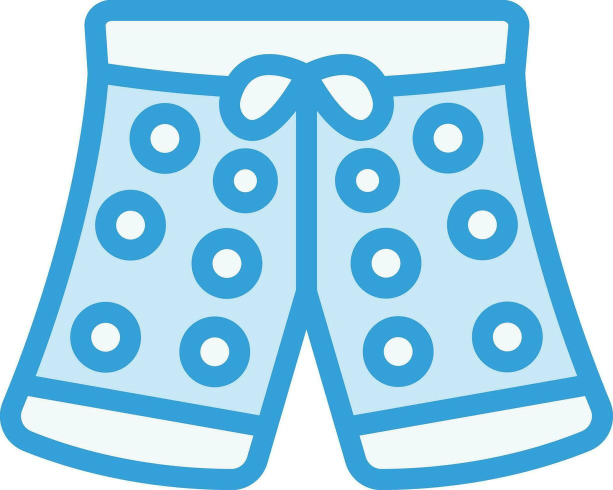 illustrazione del disegno dell'icona di vettore dei pantaloncini da bagno