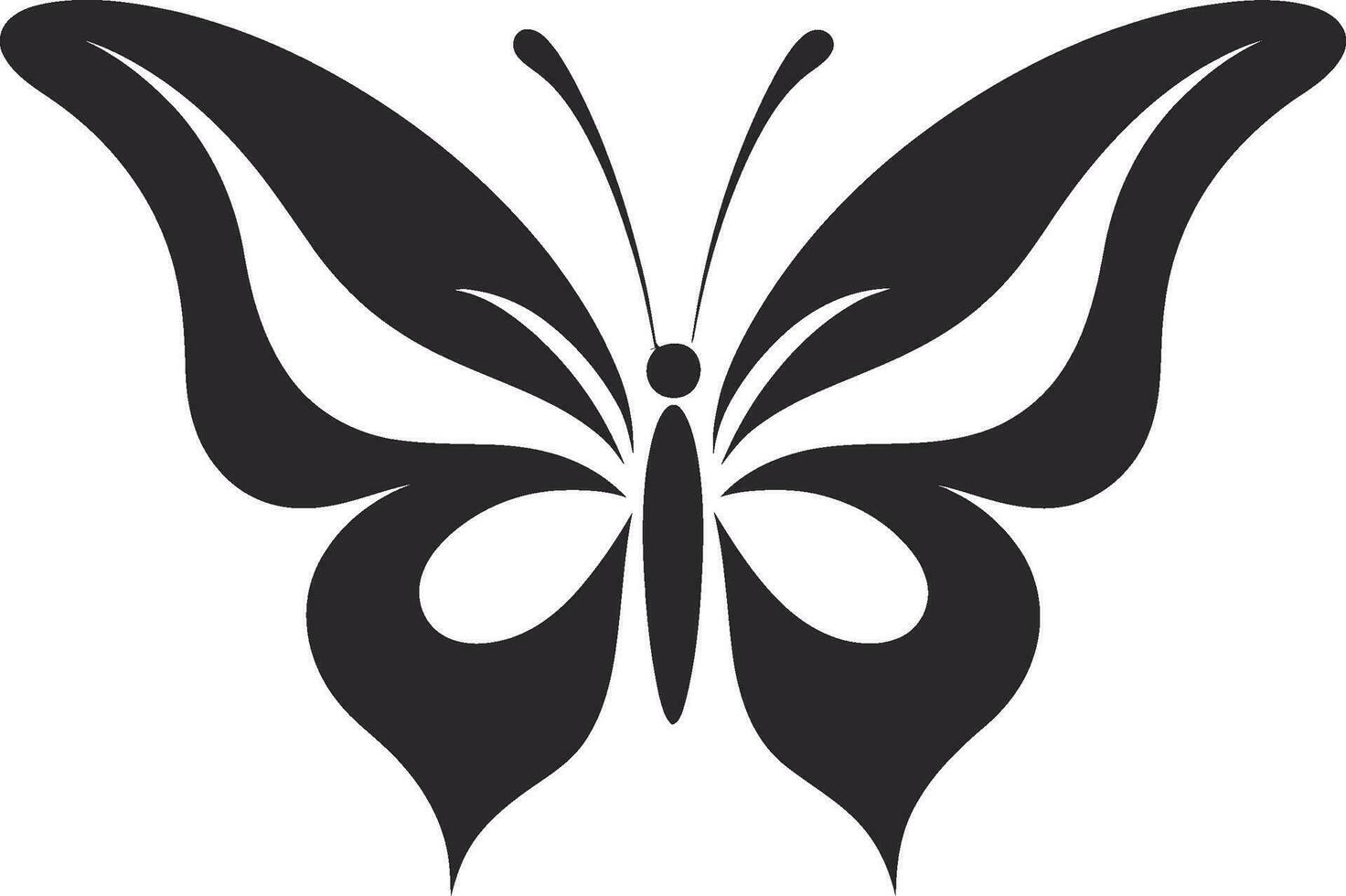 Ali di complicazione nero farfalla marchio artistico la libertà noir farfalla design vettore