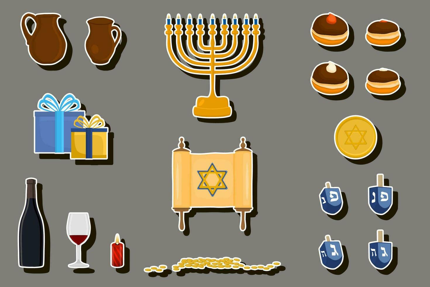 bellissimo illustrazione su tema di festeggiare annuale hanukkah vacanza vettore