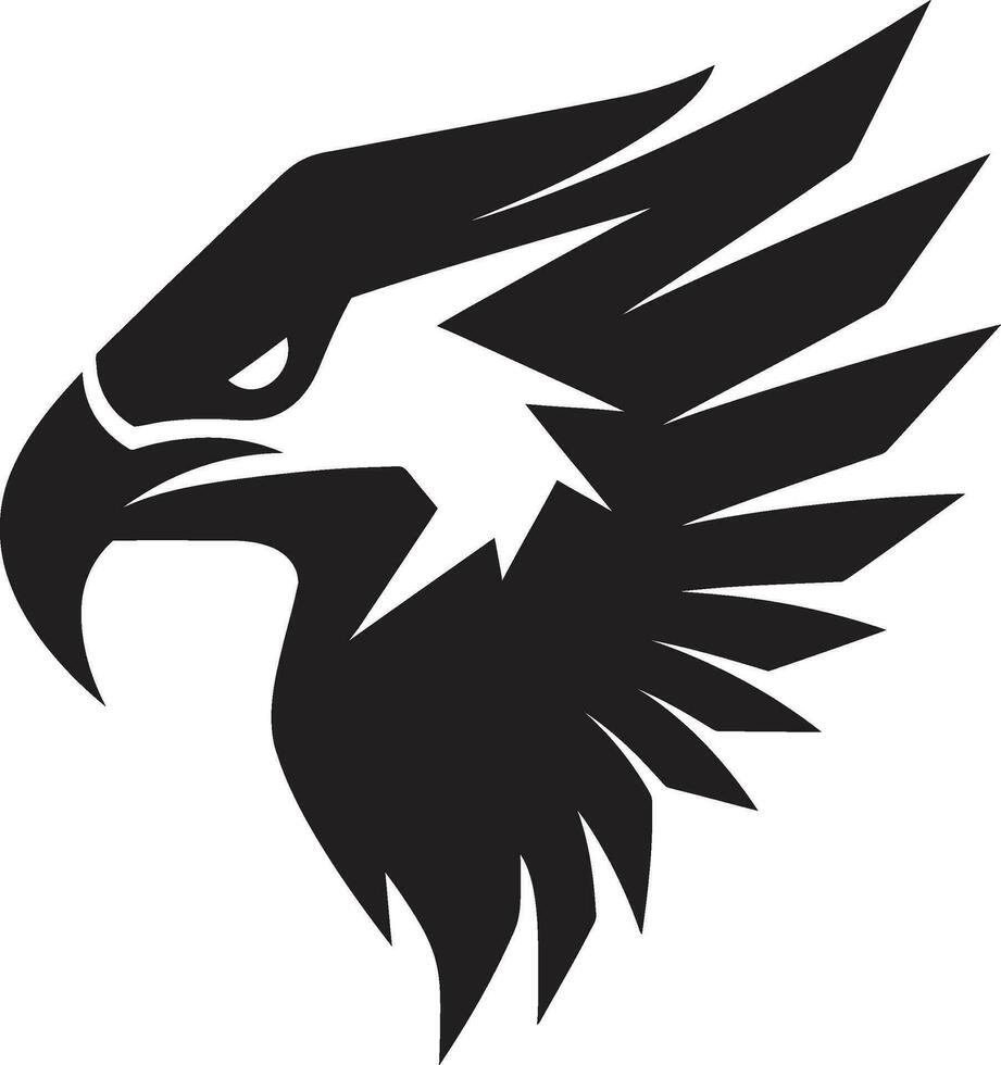 vuoto falco predatore logo nero artiglio falco predatore logo vettore