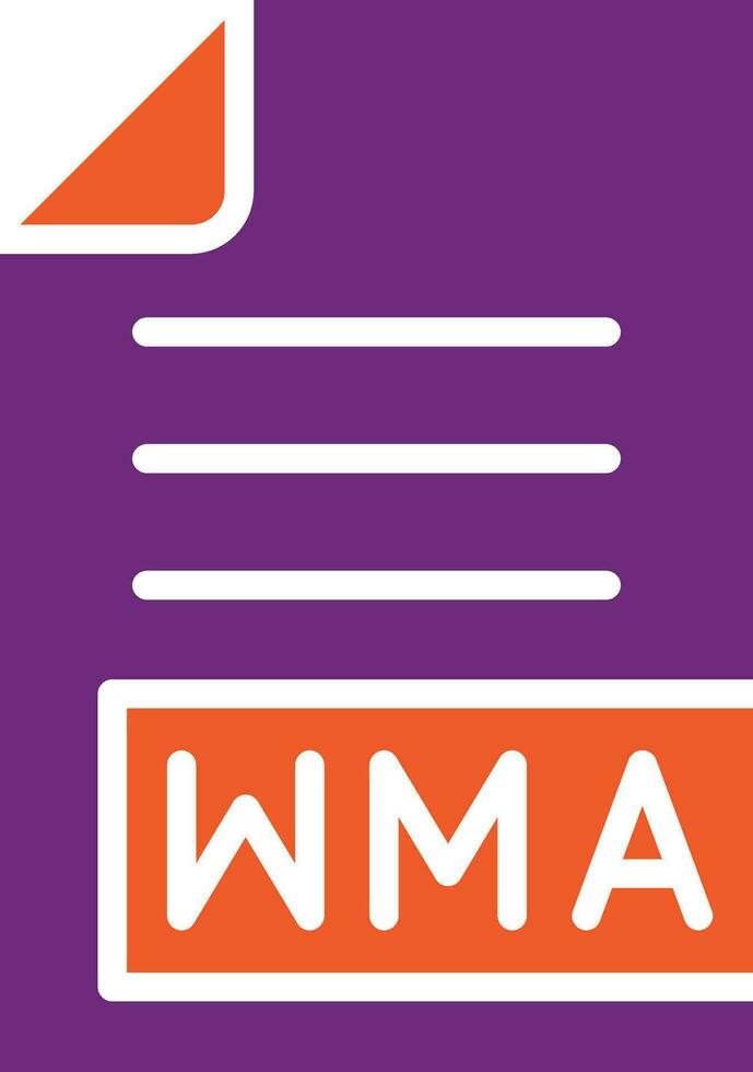 illustrazione del design dell'icona vettoriale wma