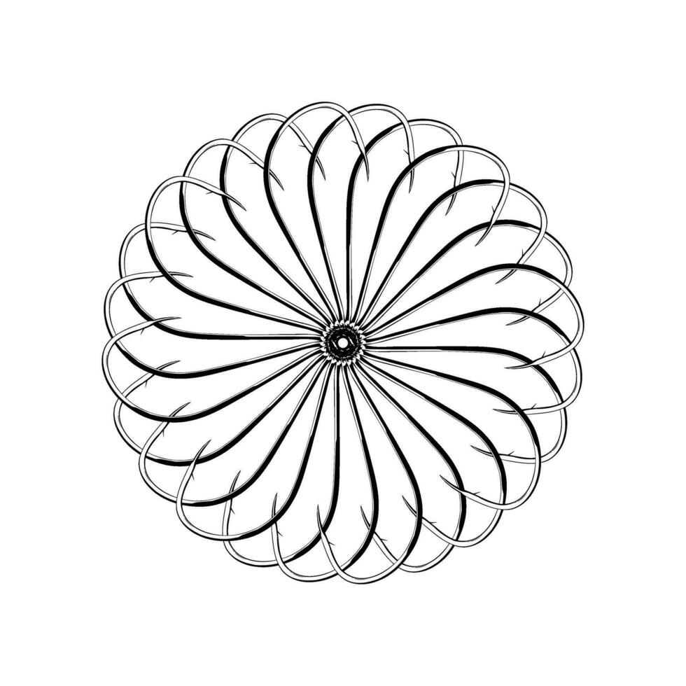 artistico cerchio forma creato a partire dal pesca gancio silhouette composizione, può uso per logo grammo, decorazione, ornato, arte illustrazione o grafico design elemento. vettore illustrazione