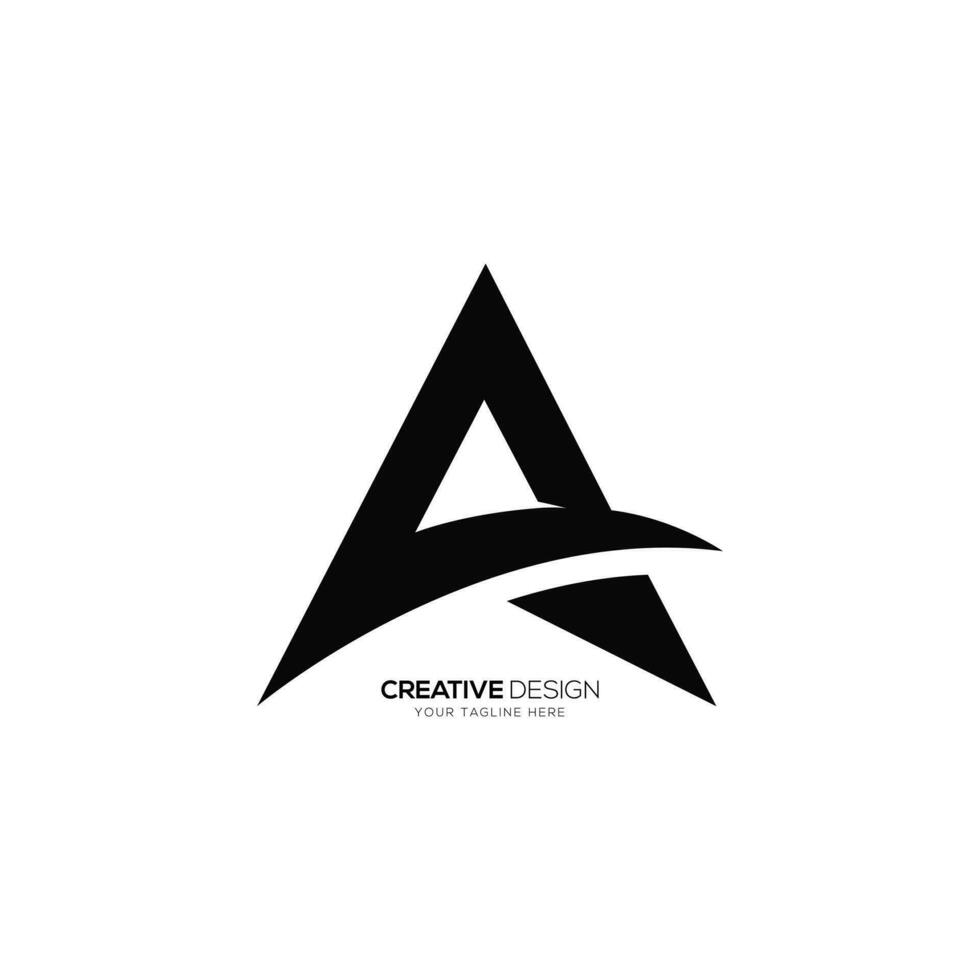 lettera un' creativo elegante moderno monogramma astratto logo vettore