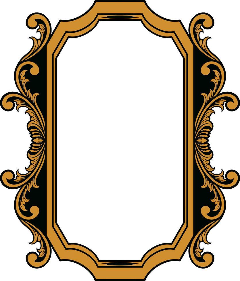 specchio ornamento telaio vettore