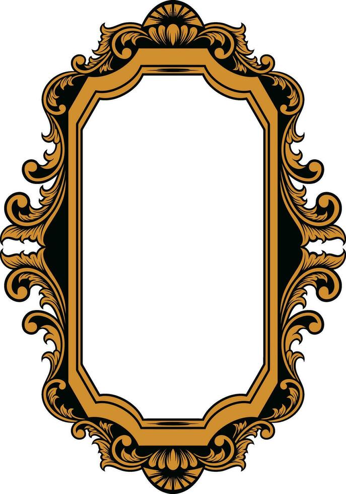 specchio ornamento telaio vettore