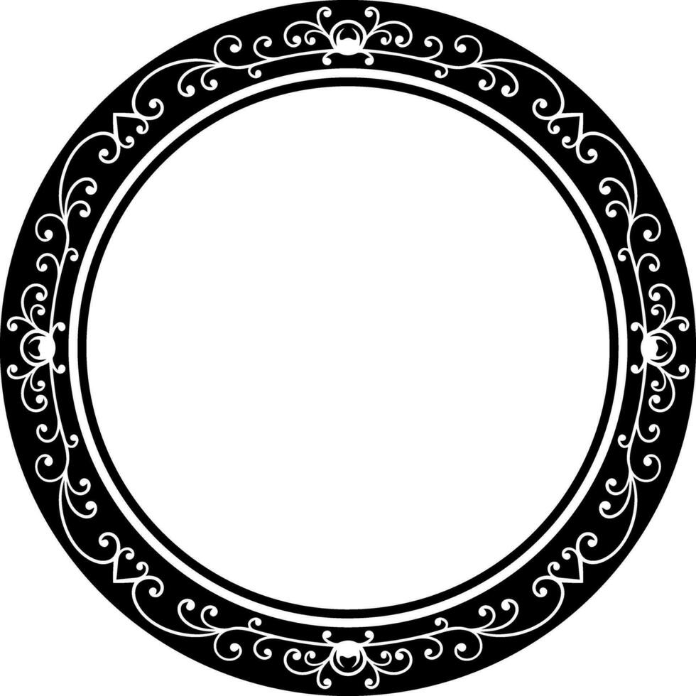 cornice rotonda con elementi decorativi. illustrazione vettoriale. 33079709  Arte vettoriale a Vecteezy