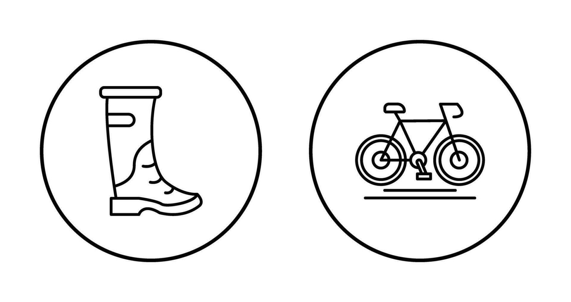 pioggia stivali e Ciclismo icona vettore