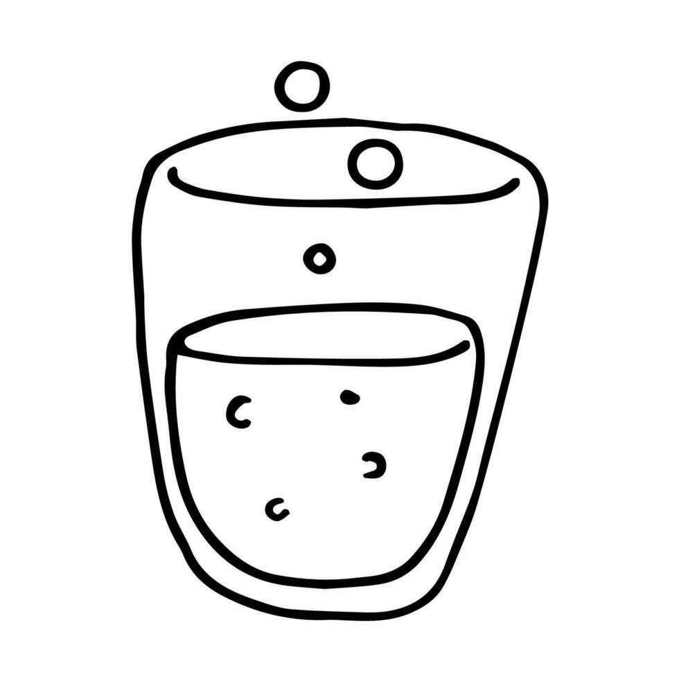 bibita bevanda schizzo. bibita nel scarabocchio stile. vettore illustrazione isolato su bianca sfondo