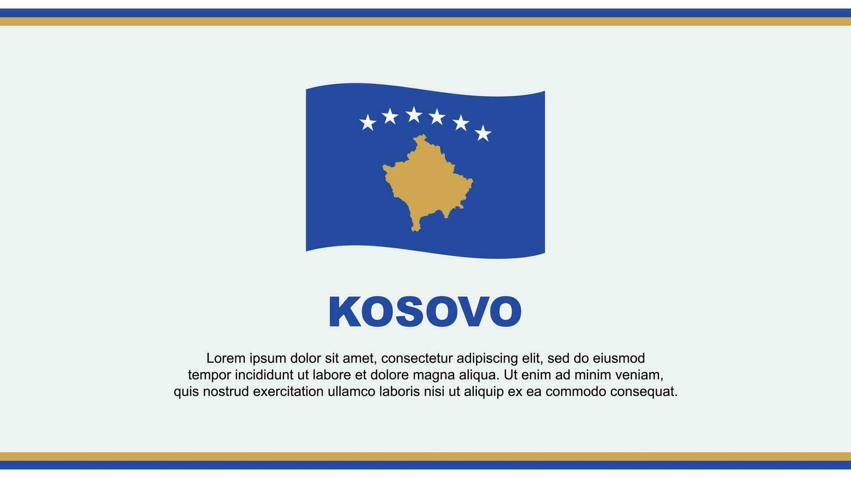 kosovo bandiera astratto sfondo design modello. kosovo indipendenza giorno bandiera sociale media vettore illustrazione. kosovo design