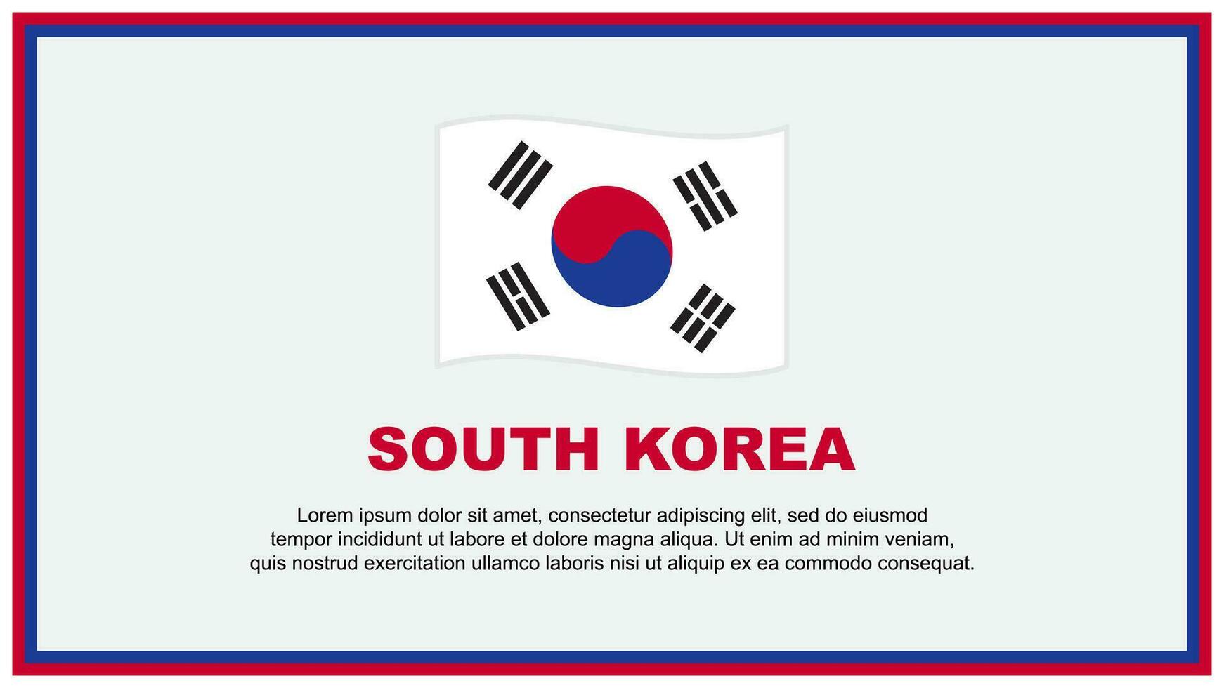 Sud Corea bandiera astratto sfondo design modello. Sud Corea indipendenza giorno bandiera sociale media vettore illustrazione. Sud Corea bandiera