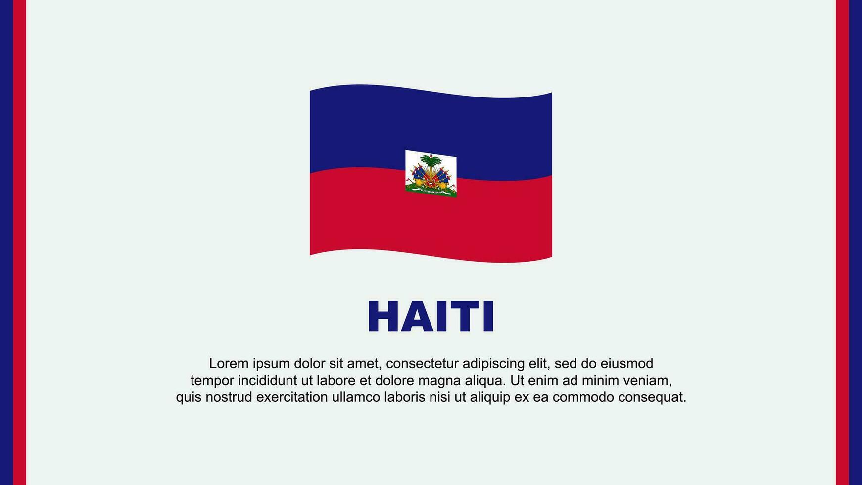 Haiti bandiera astratto sfondo design modello. Haiti indipendenza giorno bandiera sociale media vettore illustrazione. Haiti cartone animato