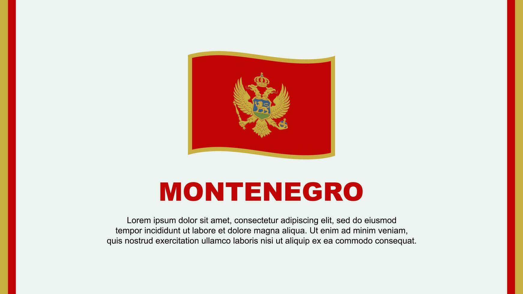 montenegro bandiera astratto sfondo design modello. montenegro indipendenza giorno bandiera sociale media vettore illustrazione. montenegro cartone animato
