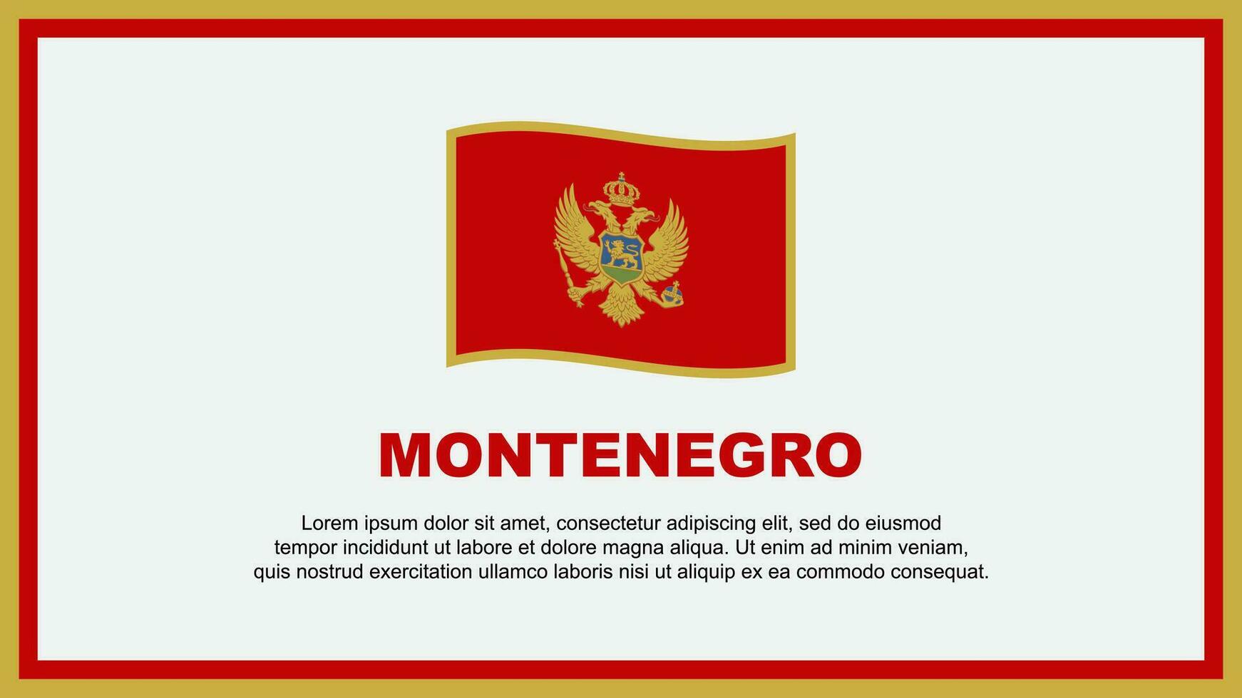 montenegro bandiera astratto sfondo design modello. montenegro indipendenza giorno bandiera sociale media vettore illustrazione. montenegro bandiera