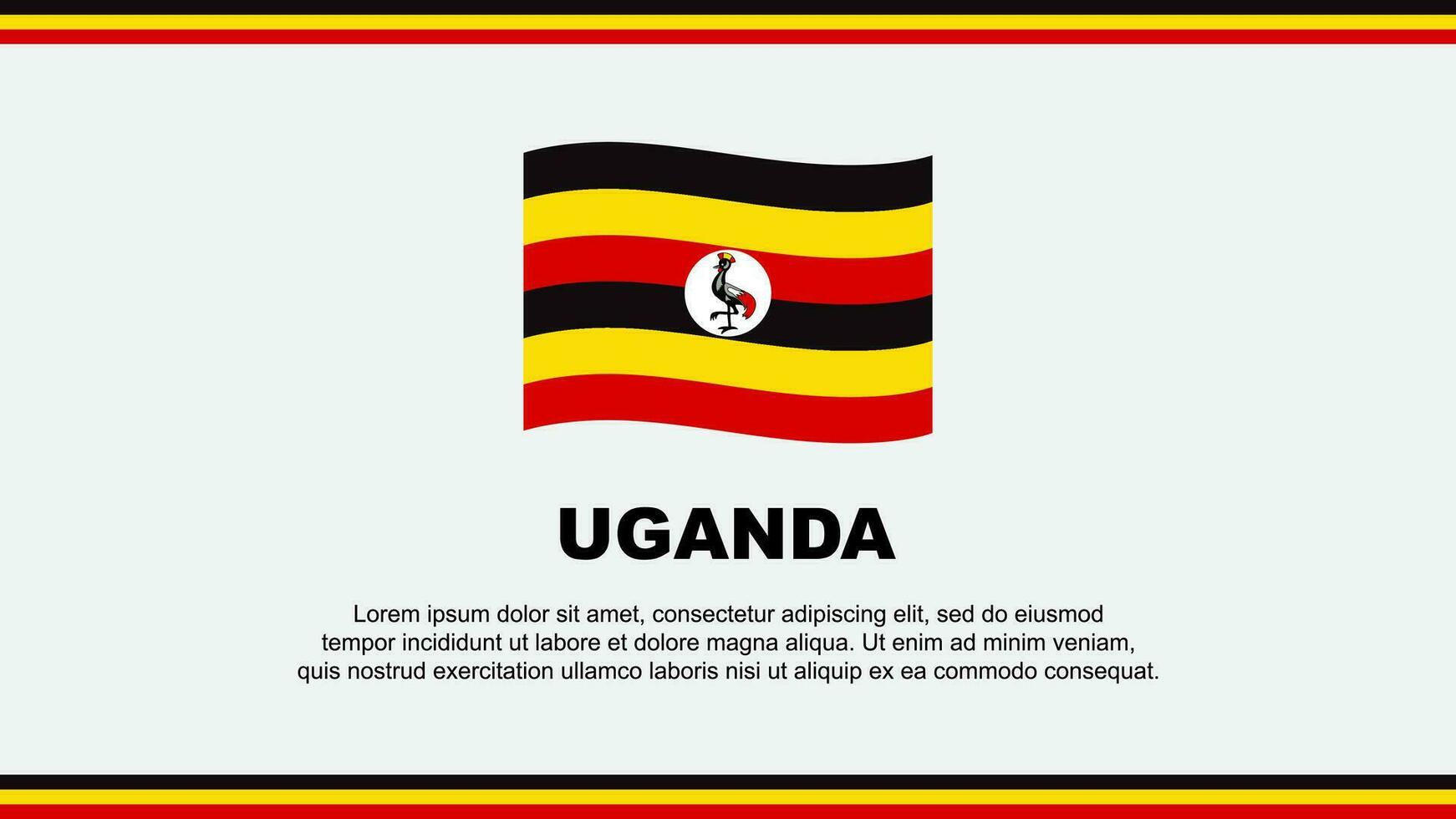 Uganda bandiera astratto sfondo design modello. Uganda indipendenza giorno bandiera sociale media vettore illustrazione. Uganda design