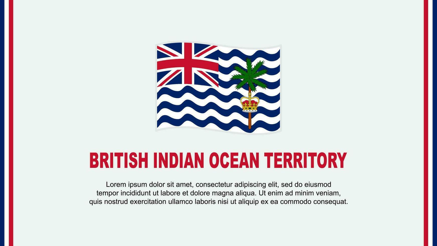 Britannico indiano oceano territorio bandiera astratto sfondo design modello. indipendenza giorno bandiera sociale media vettore illustrazione. cartone animato