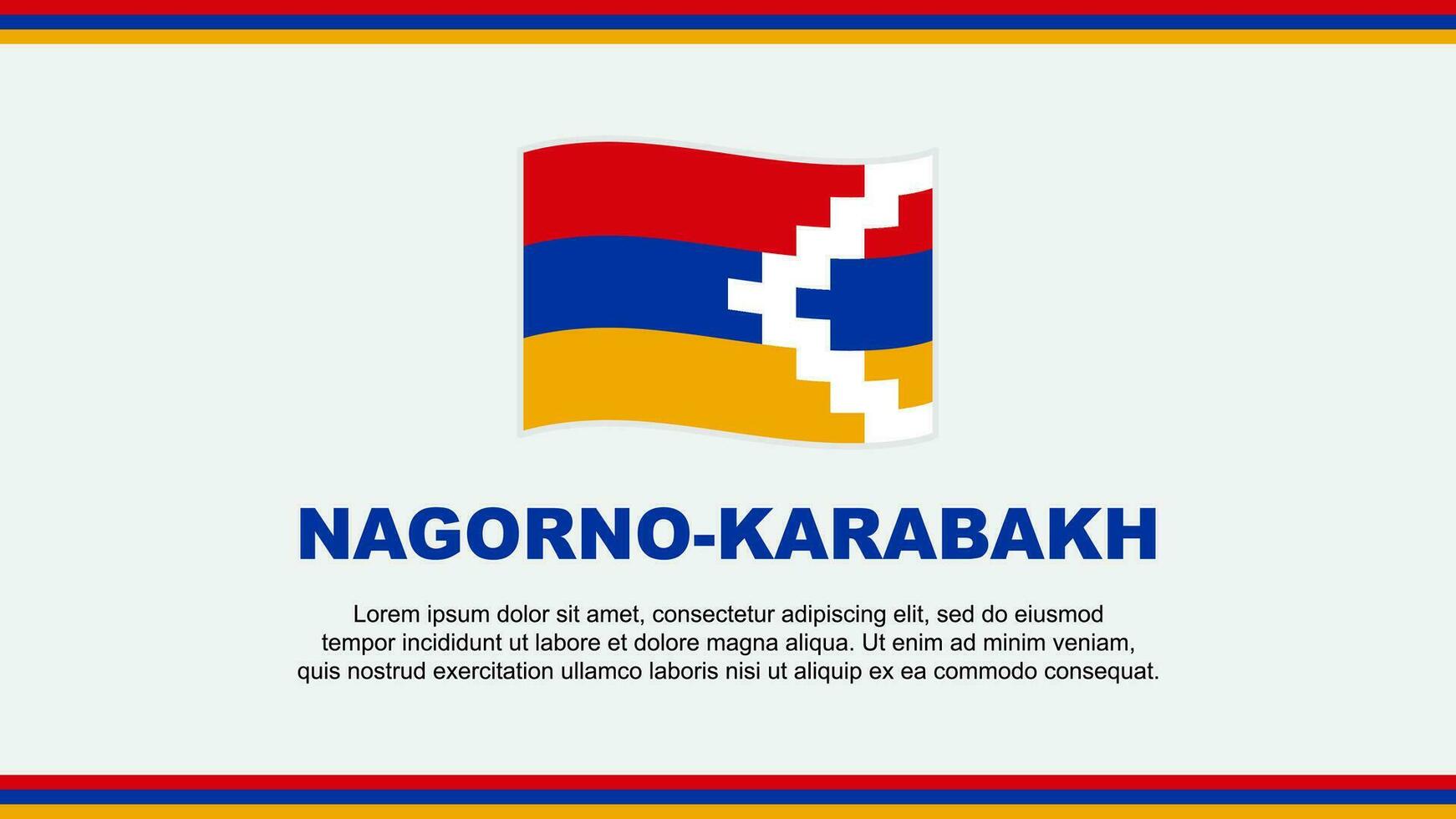 nagorno karabakh bandiera astratto sfondo design modello. nagorno karabakh indipendenza giorno bandiera sociale media vettore illustrazione. nagorno karabakh design