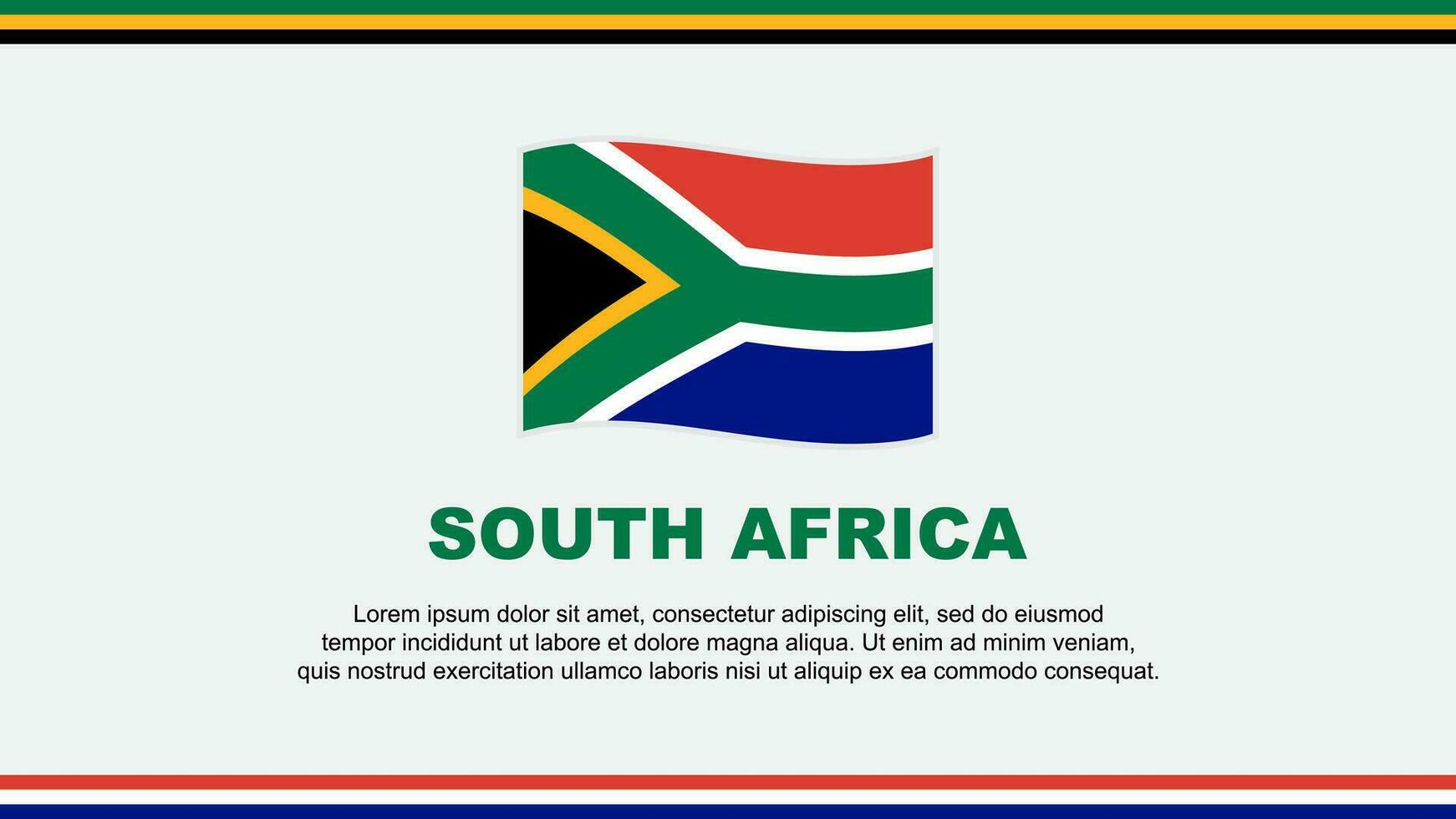 Sud Africa bandiera astratto sfondo design modello. Sud Africa indipendenza giorno bandiera sociale media vettore illustrazione. Sud Africa design