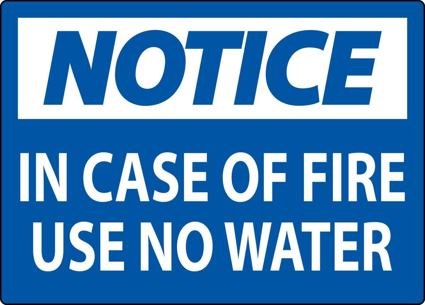 Pericolo cartello Pericolo - nel Astuccio di fuoco uso no acqua vettore